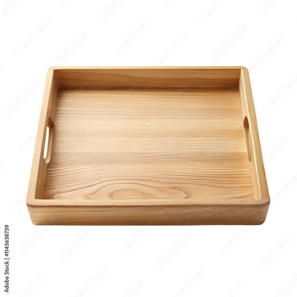 Empty Wooden Serving Tray with Handles Empty Wooden Serving Tray with Handles