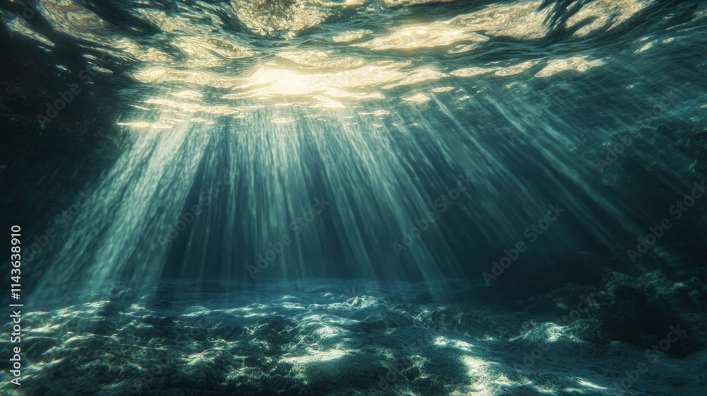 Sunbeams Illuminate the Ocean Floor Sunbeams Illuminate the Ocean Floor