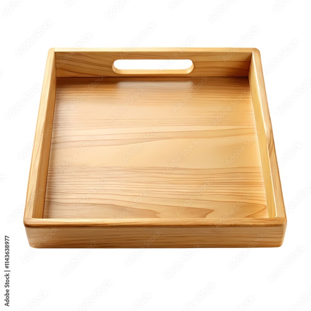 Empty Wooden Serving Tray with Handles Empty Wooden Serving Tray with Handles