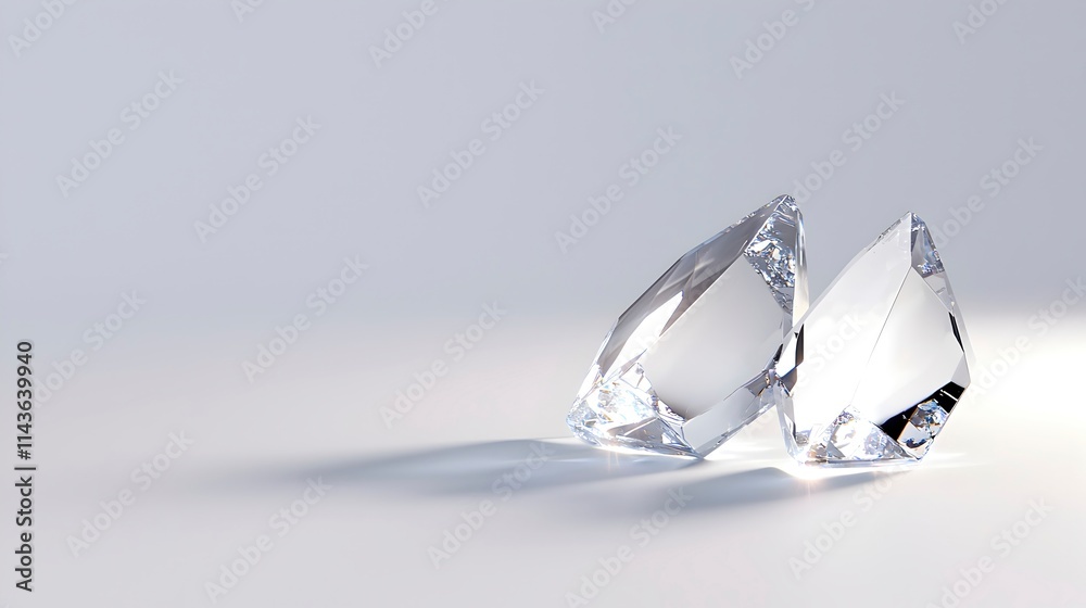 Beautiful Crystal Objects on Minimalist Surface Beautiful Crystal Objects on Minimalist Surface
