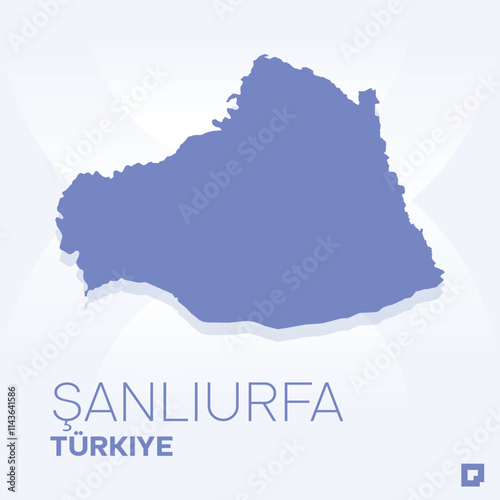 Şanlıurfa vector map, Vector map of Şanlıurfa, editable eps, AI files, Vector illustration of Şanlıurfa vector map