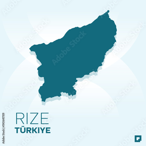 Rize vector map, Vector map of Rize, editable eps, AI files, Vector illustration of Rize vector map