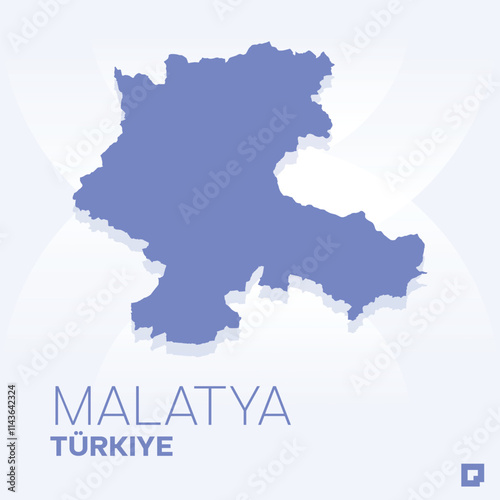 Malatya vector map, Vector map of Malatya, editable eps, AI files, Vector illustration of Malatya vector map