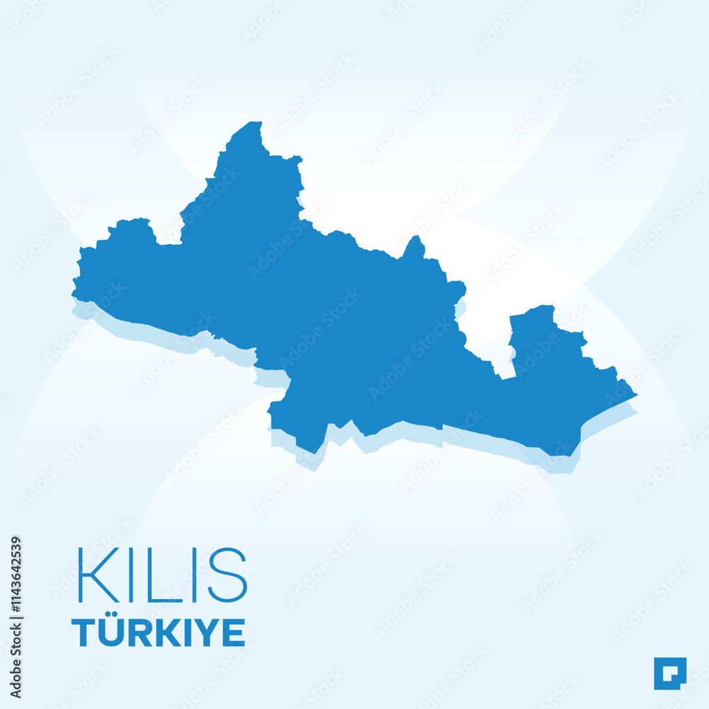 Fototapeta premium Kilis vector map, Vector map of Kilis, editable eps, AI files, Vector illustration of Kilis vector map
