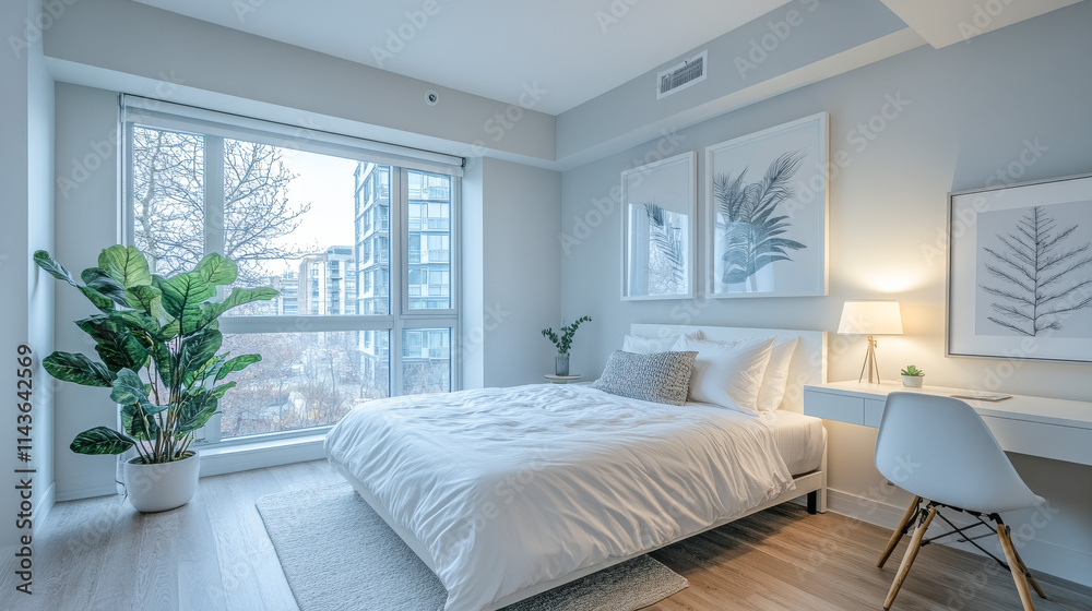 Fototapeta premium 明るいインテリアのシンプル家