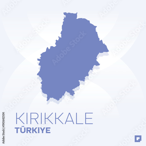 Kırıkkale vector map, Vector map of Kırıkkale, editable eps, AI files, Vector illustration of Kırıkkale vector map