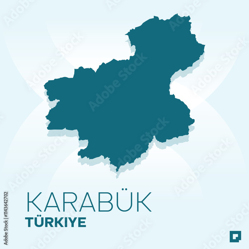 Karabük vector map, Vector map of Karabük, editable eps, AI files, Vector illustration of Karabük vector map