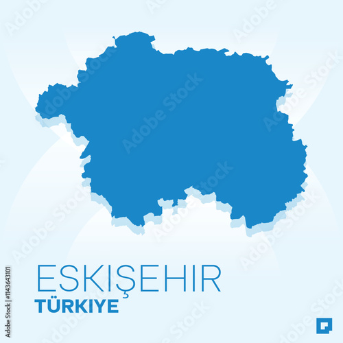 Eskişehir vector map, Vector map of Eskişehir, editable eps, AI files, Vector illustration of Eskişehir vector map