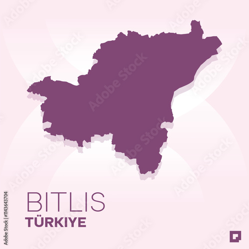 Bitlis vector map, Vector map of Bitlis, editable eps, AI files, Vector illustration of Bitlis vector map