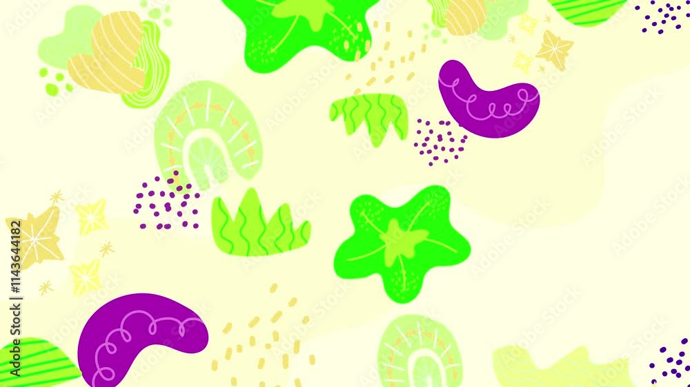 lively abstract artwork with organic shapes and modern geometric patterns seamless 4k video background motion pop art design lively abstract artwork with organic shapes and modern geometric patterns seamless 4k video background motion pop art design