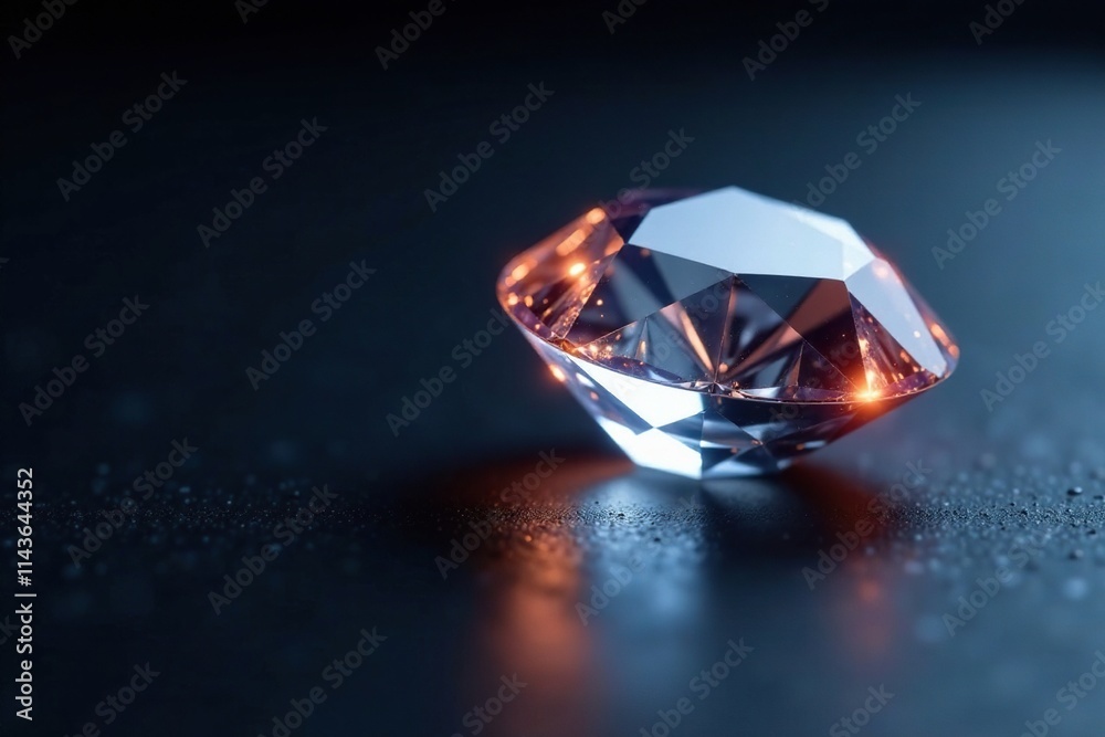 A diamond resting on a black surface with subtle, glowing aura around it, luminescent, dark, halo A diamond resting on a black surface with subtle, glowing aura around it, luminescent, dark, halo