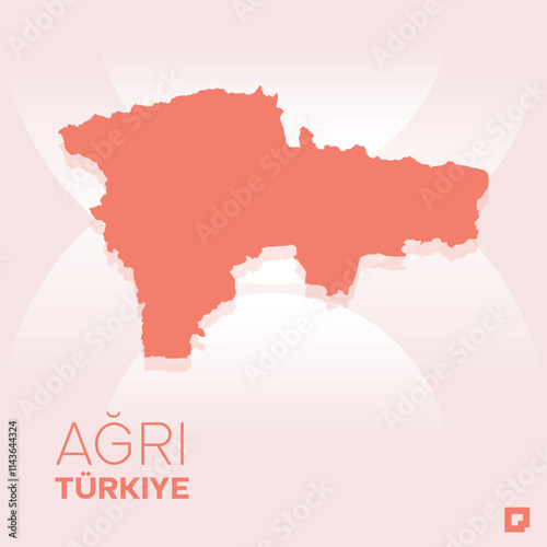 Ağrı vector map, Vector map of Ağrı, editable eps, AI files, Vector illustration of Ağrı vector map