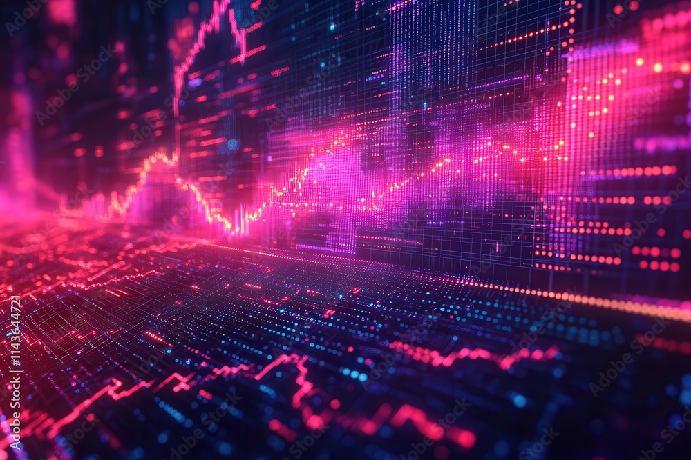A vibrant digital landscape featuring colorful data visualizations and glowing lines, representing technology and information flow. A vibrant digital landscape featuring colorful data visualizations and glowing lines, representing technology and information flow.