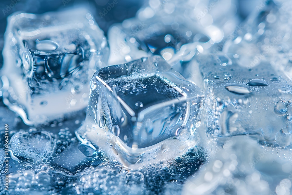close up of ice cubes close up of ice cubes