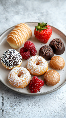 Simple dessert display with a small assortmen photo