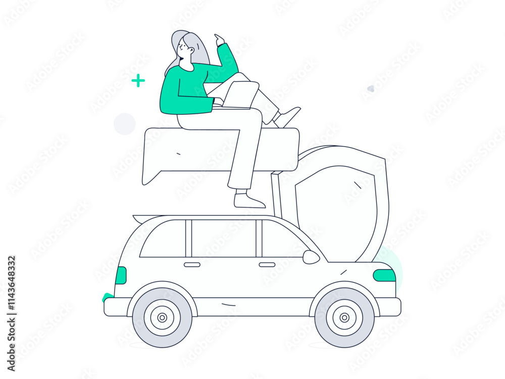 Buy insurance for car flat character vector concept operation illustration
Buy insurance for car flat character vector concept operation illustration