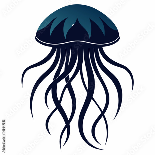 jellyfish on white background photo