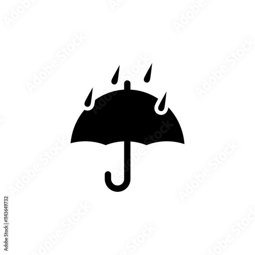 Simple umbrella icon, fragile icon vector on a white background.