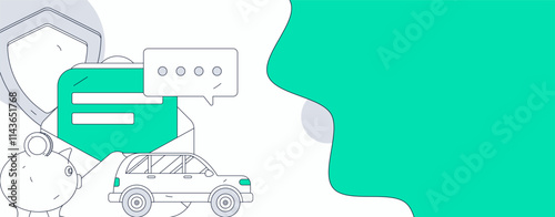 Buy insurance for car flat character vector concept operation illustration
