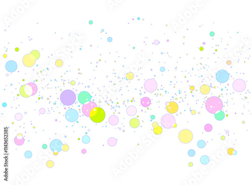 パステルカラーのカラフルな水玉模様の可愛い背景