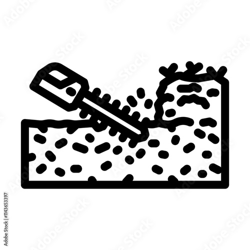hedge trimming garden maintenance line icon vector. hedge trimming garden maintenance sign. isolated contour symbol black illustration