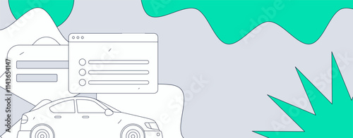 Buy insurance for car flat character vector concept operation illustration
