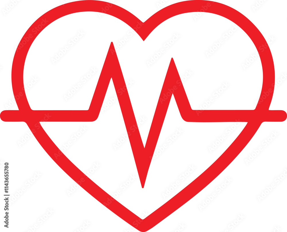 Heart vector icons, heartbeat, broken heart line art Heart vector icons, heartbeat, broken heart line art