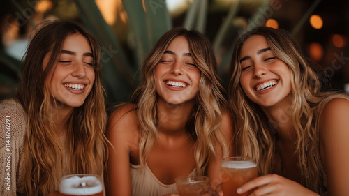 Image of a group of friends laughing and enjoying each other's company, their genuine connections creating a warm and inviting atmosphere 