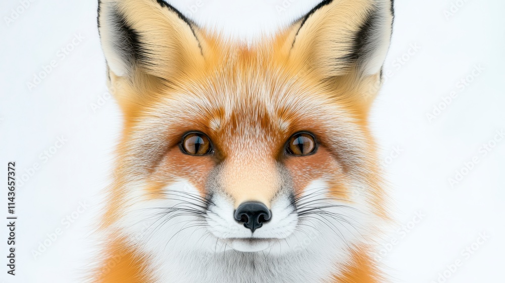 A close-up of a red fox with striking orange fur and expressive eyes, set against a snowy background, showcasing its features and natural beauty. A close-up of a red fox with striking orange fur and expressive eyes, set against a snowy background, showcasing its features and natural beauty.
