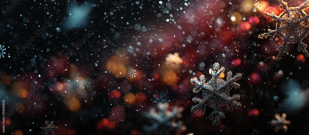 Fototapeta premium 雪の結晶の背景画像