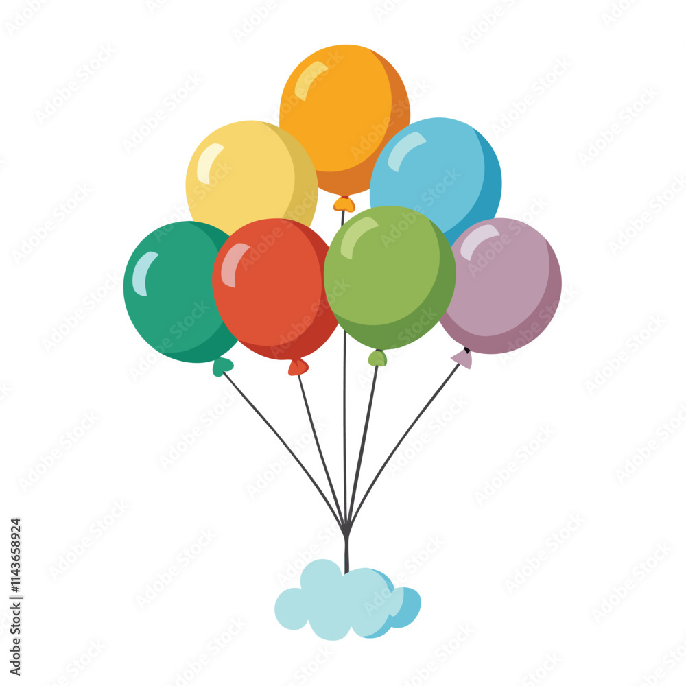 Balloons Flying Up Clipart Vector Art for Celebrations, Parties, and Festive Designs Balloons Flying Up Clipart Vector Art for Celebrations, Parties, and Festive Designs