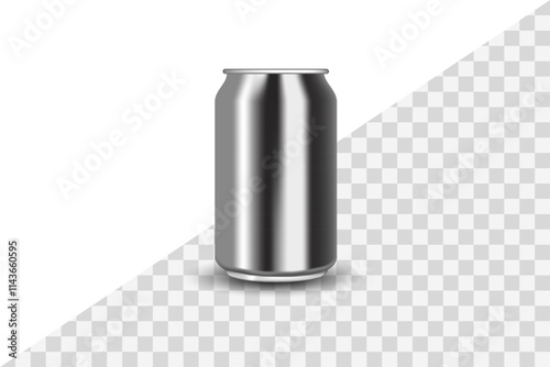 Realistic mini aluminum cans with water drops. empty metallic can. Aluminium can mockup for energy drinks, cola, soda, beer, and juice. Aluminum cans on transparent background.