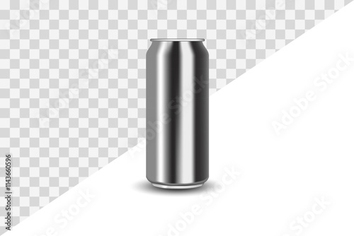 Realistic aluminum cans with water drops. empty metallic can. Aluminium can mockup for energy drinks, cola, soda, beer, and juice. Aluminum cans on transparent background.