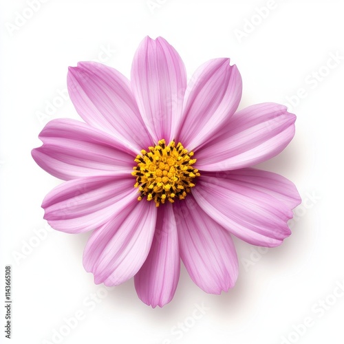 Pink flower blomming isolated on white background