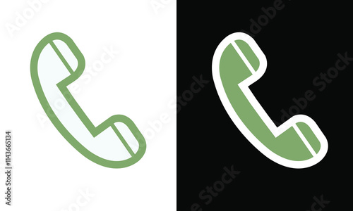 Phone call. Icon for design. Easily editable