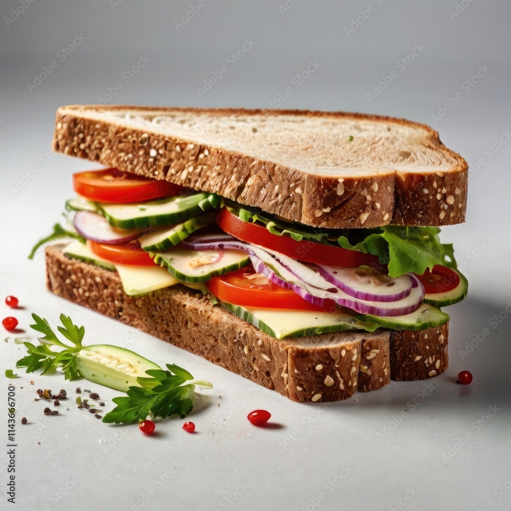 food white background, Delicious sandwich with vibrant ingredients, isolated white background
food white background, Delicious sandwich with vibrant ingredients, isolated white background