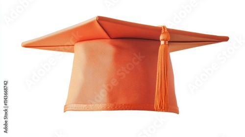 graduation hat. orange graduation hat