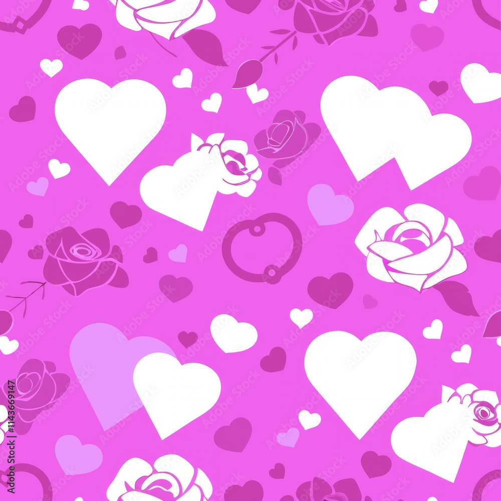 Vibrant Valentine’s Day Seamless Pattern for Fabric and Packaging Vibrant Valentine’s Day Seamless Pattern for Fabric and Packaging