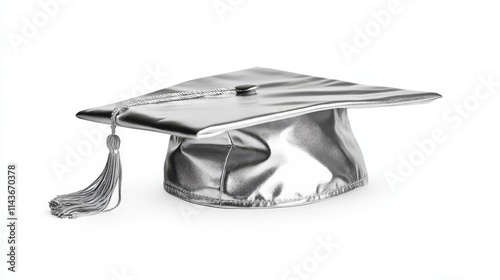 graduation hat. silver graduation hat