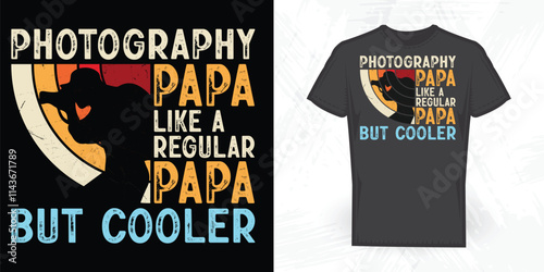 Father's Day Funny Cameraman Lover Vintage Photographer T-shirt Design