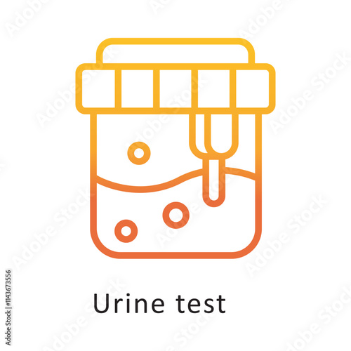 Urine Test Vector Gradient Icon. Eps 10 File 