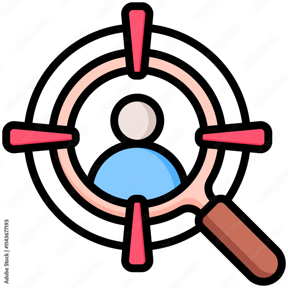 Obraz premium Target Audience Icon