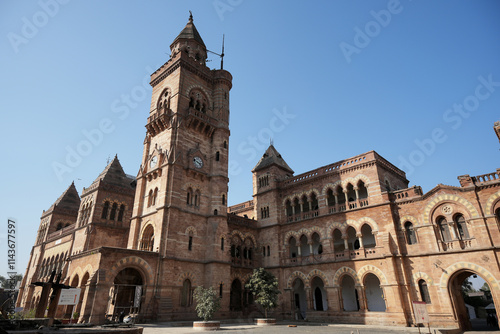 Obraz na płótnie The Gothic elegance of Pragmahal Palace in Bhuj w salonie
