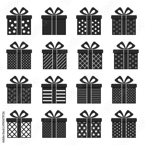 set of boxes, set of gift boxes vector, set of gift boxes