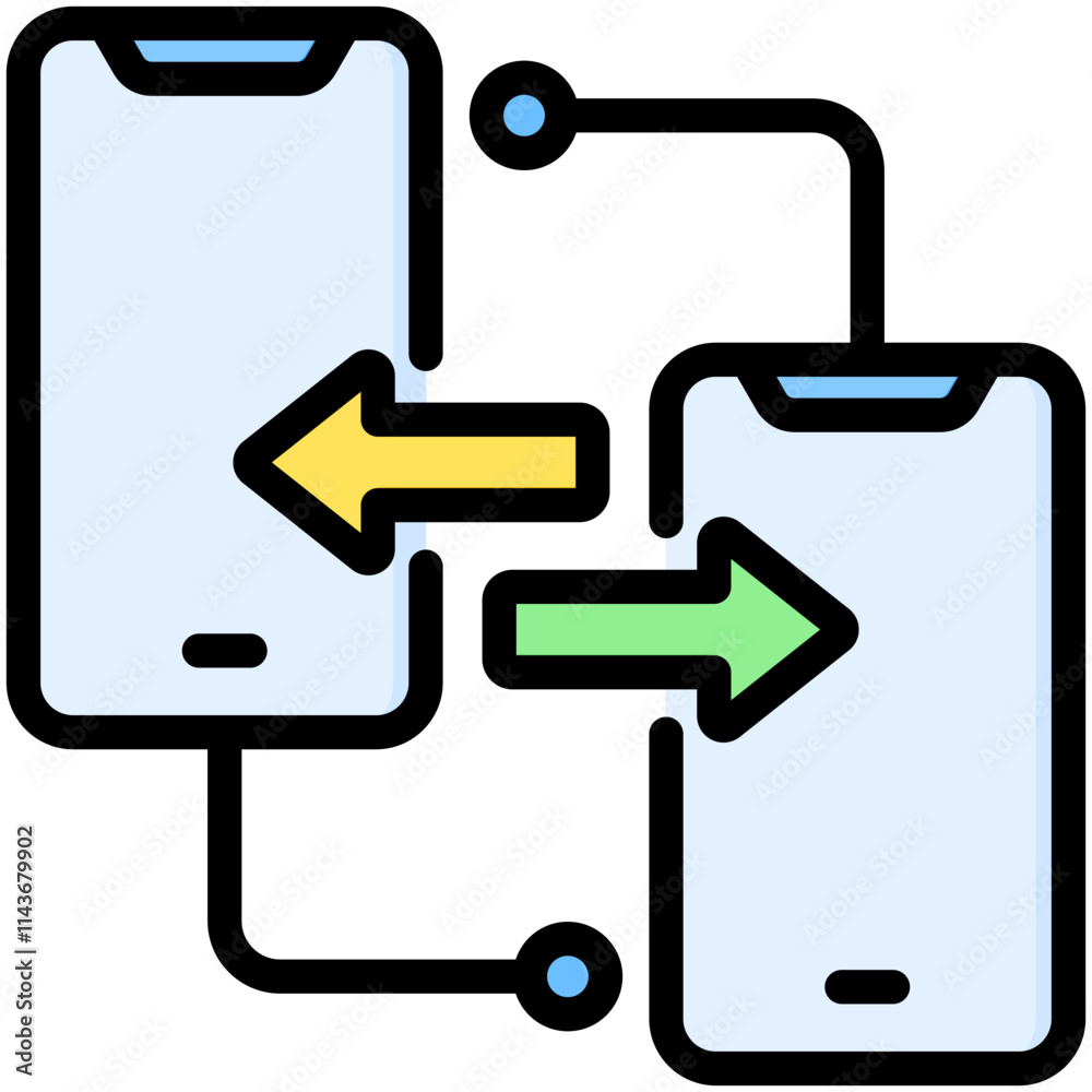 Mobile Data Synchronization Icon Mobile Data Synchronization Icon