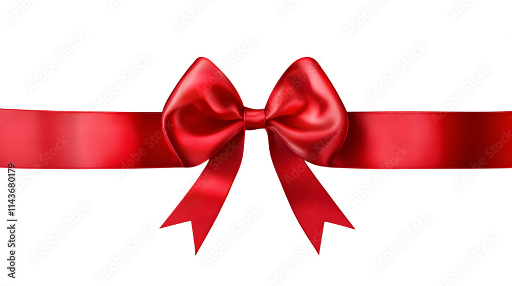 Red ribbon bow isolated on transparent or white Red ribbon bow isolated on transparent or white
