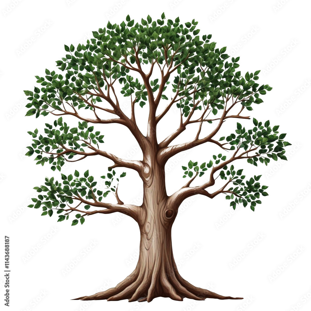 A Tree Icon on Transparent Background A Tree Icon on Transparent Background