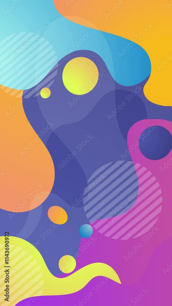 colorful abstract geometric composition featuring dynamic shapes and flowing waves seamless 4k video background motion pop art design colorful abstract geometric composition featuring dynamic shapes and flowing waves seamless 4k video background motion pop art design