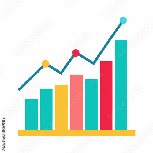 A modern financial growth chart vector art