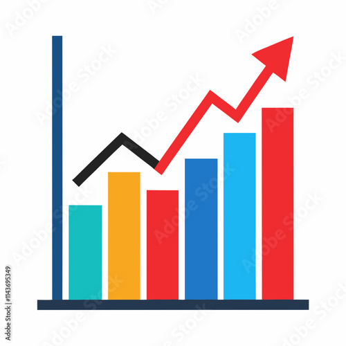 A modern financial growth chart vector art